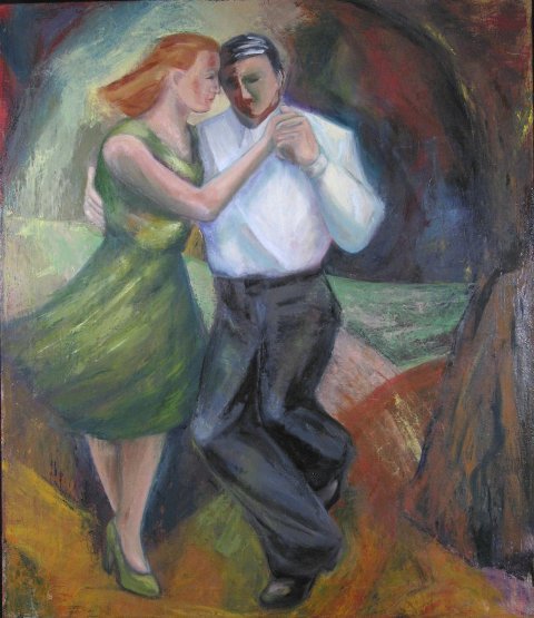 Tango 1, 40" x 36", Oil on canvas, 2005