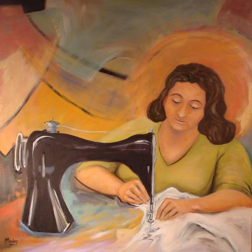 Sewing Goddess, Oil on canvas
