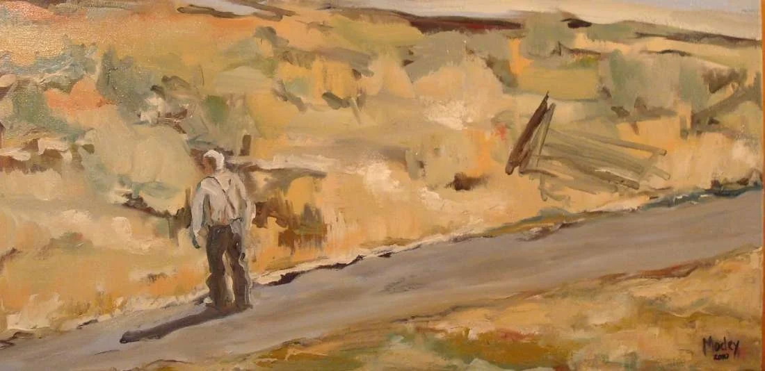 Harney County Landscape, 12" x 24", Oil on canvas, 2010