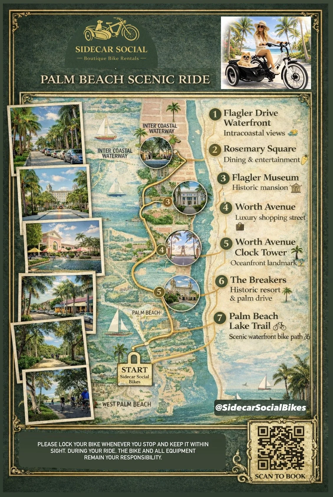 Palm Beach tour map