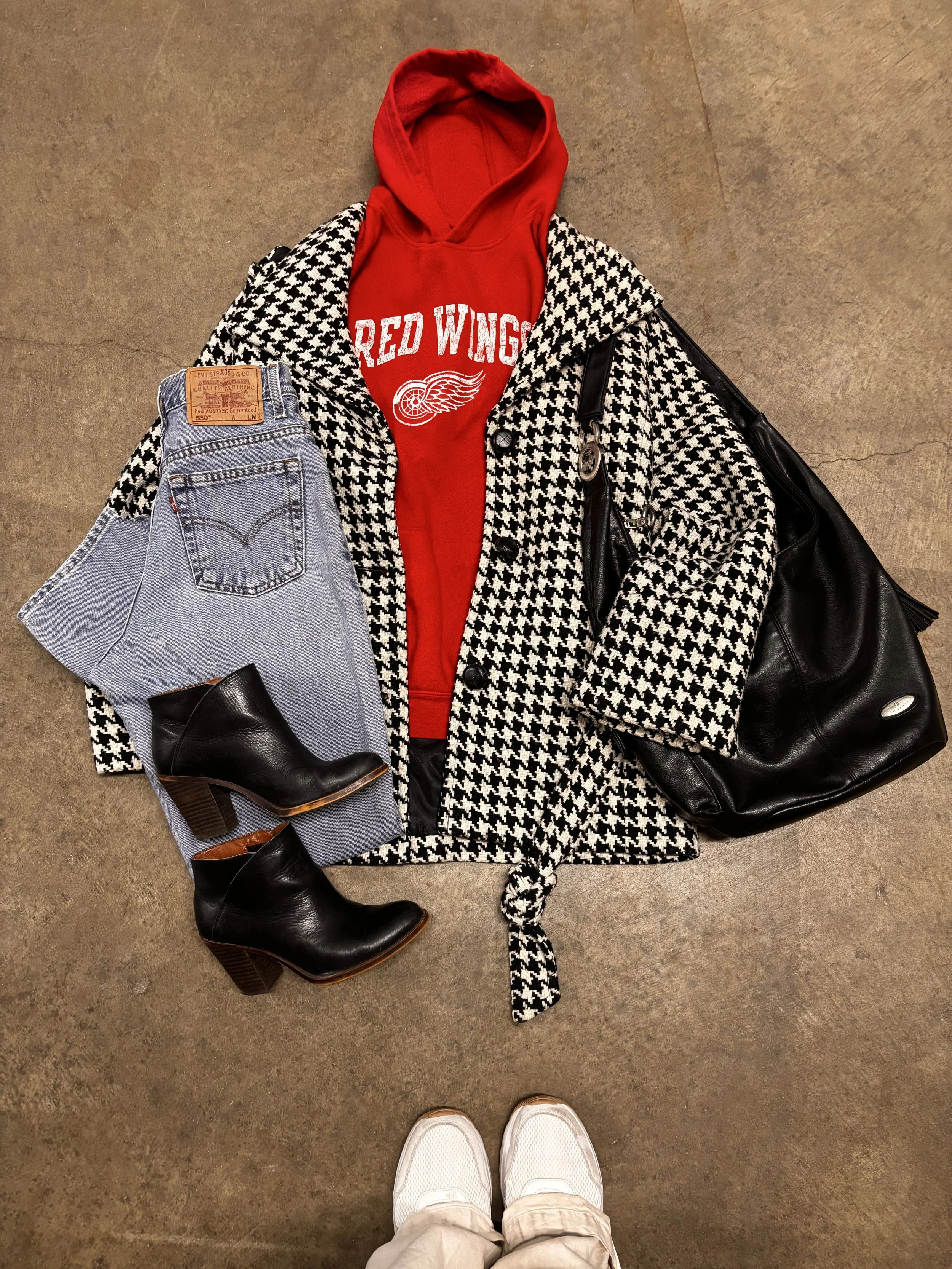 Covington Outerwear Houndstooth - Pea Coat - Size Large