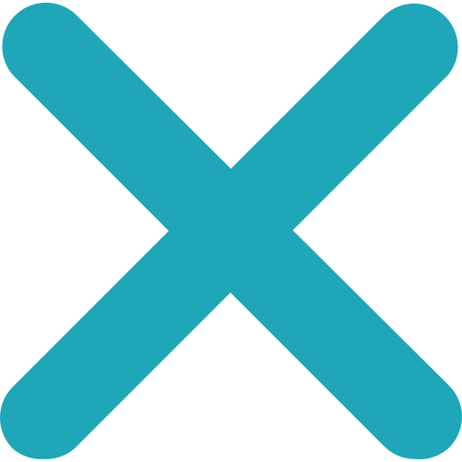 Blue checkmark symbol on a black background.