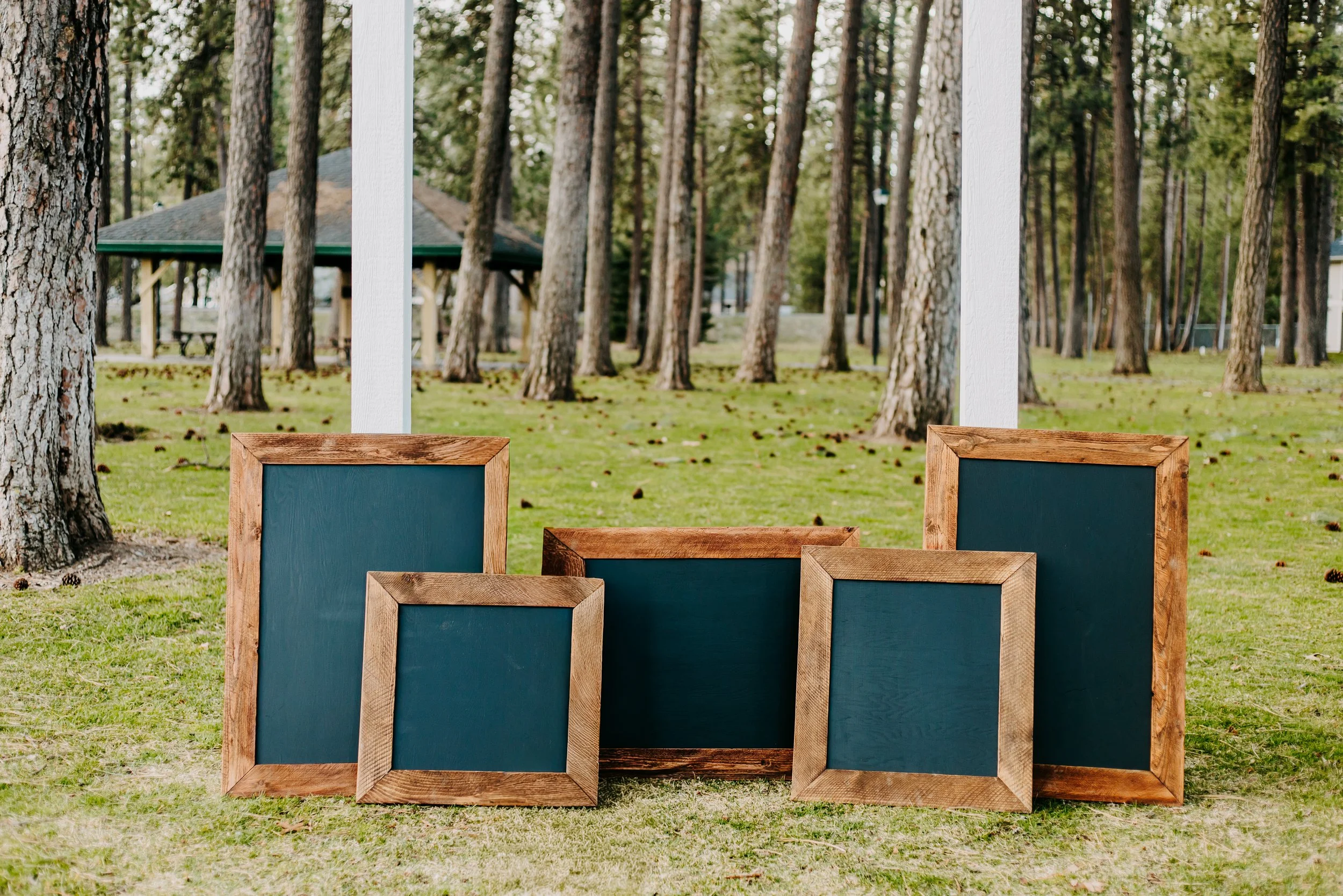 6 Rustic Framed Chalkboard Signs Set