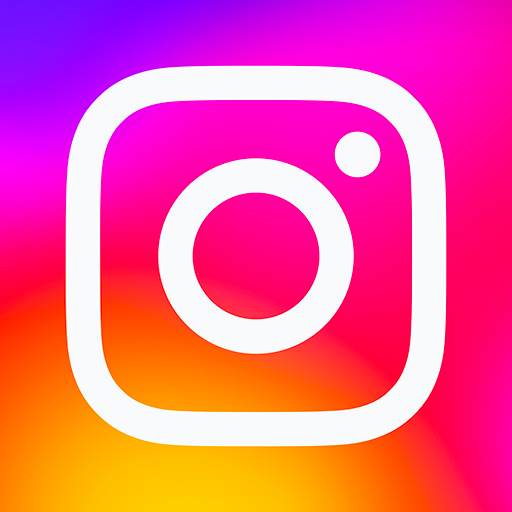 Instagram logo with a colorful gradient background