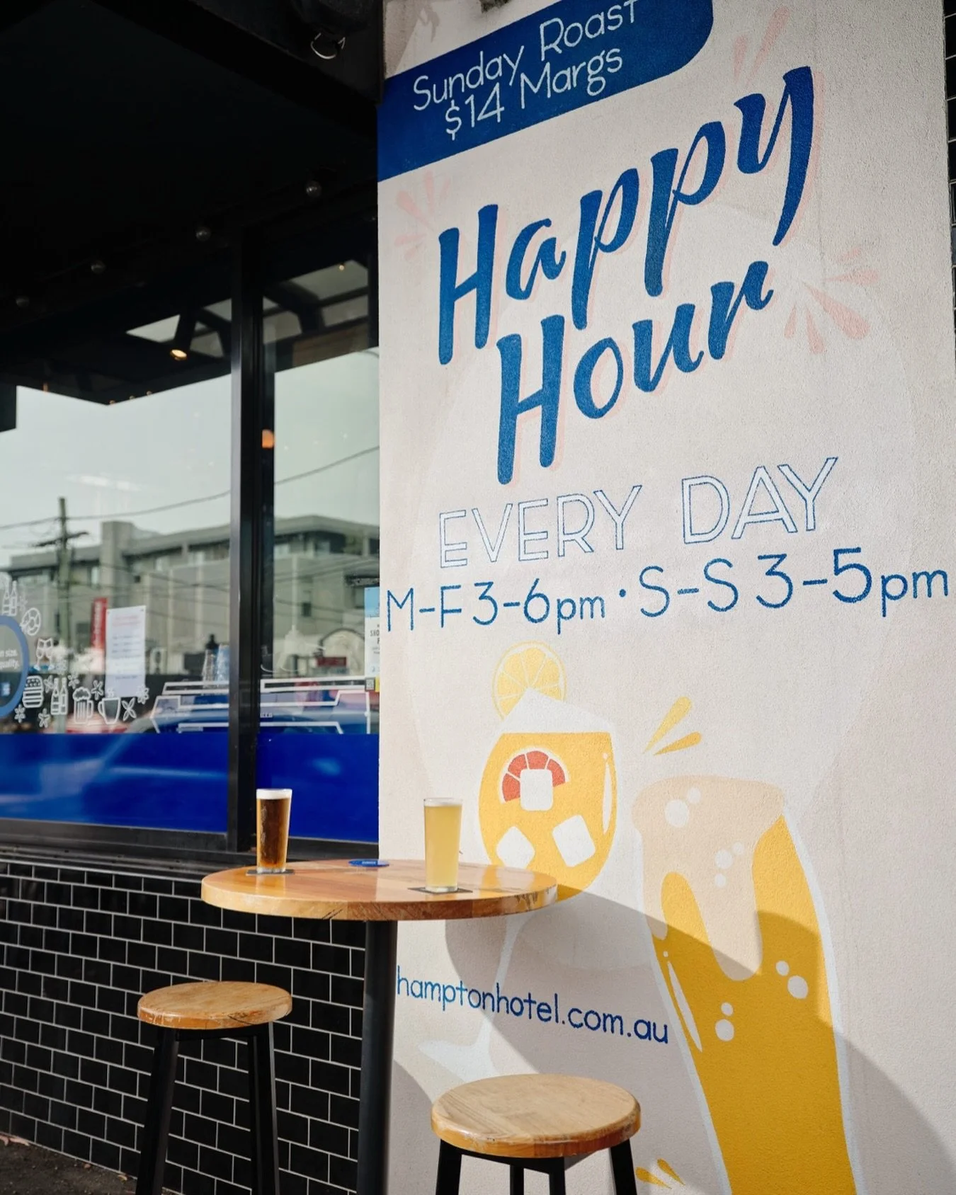 Big thanks to everyone who stopped by Hampton Hotel over the long weekend; we loved having you!

It&rsquo;s business as usual today with Happy Hour from 3-6pm, plus $20 parmas from 5pm.

Swing by and keep things rolling!