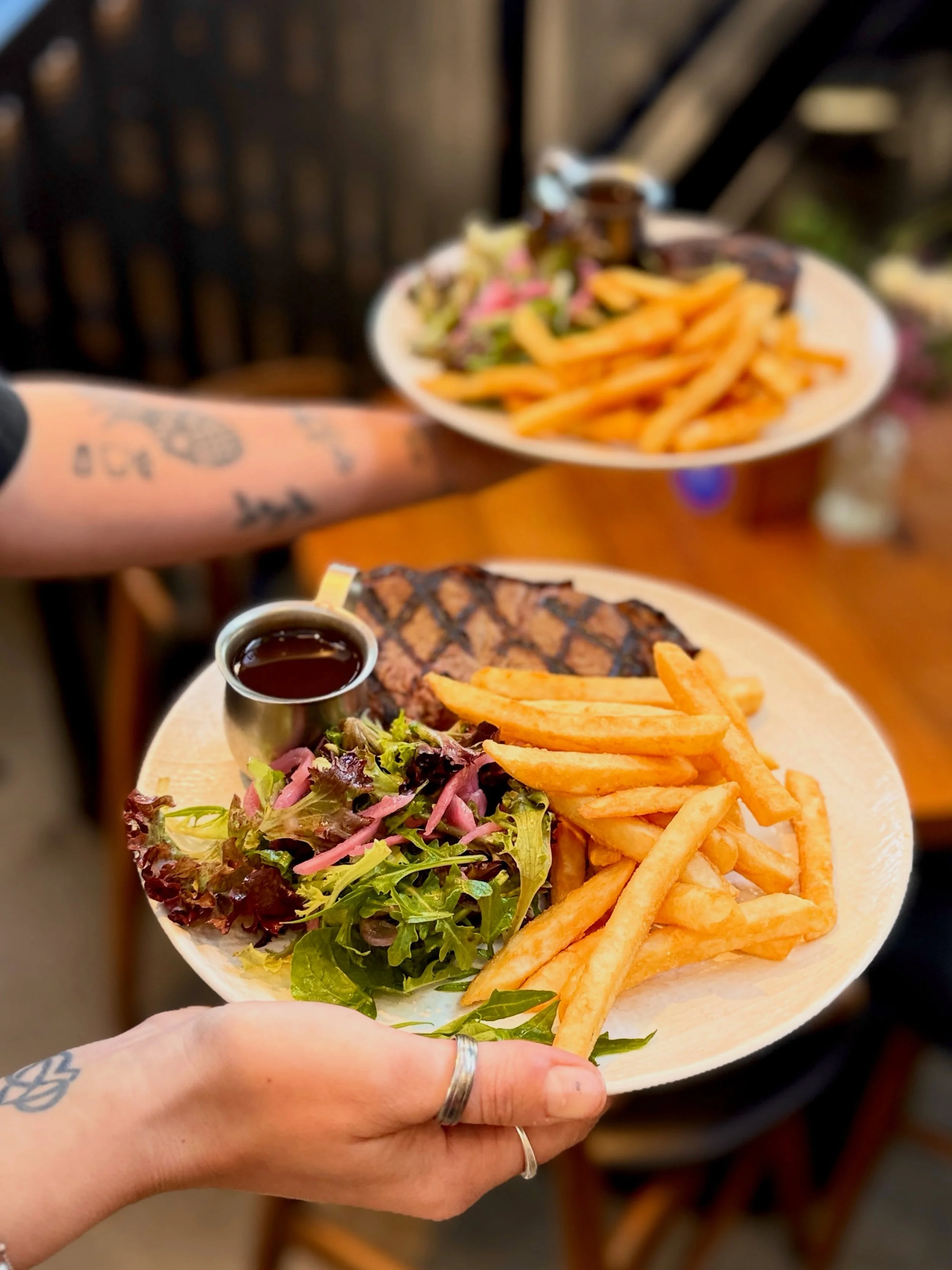 Monday night plans? Make it Steak Night.

Every Monday from 5pm we serve a $25 porterhouse or $35 eye fillet, cooked just as you like it and brought to you with beer battered chips, salad and gravy.

Happy Hour runs from 3-6pm, so you can ease into t