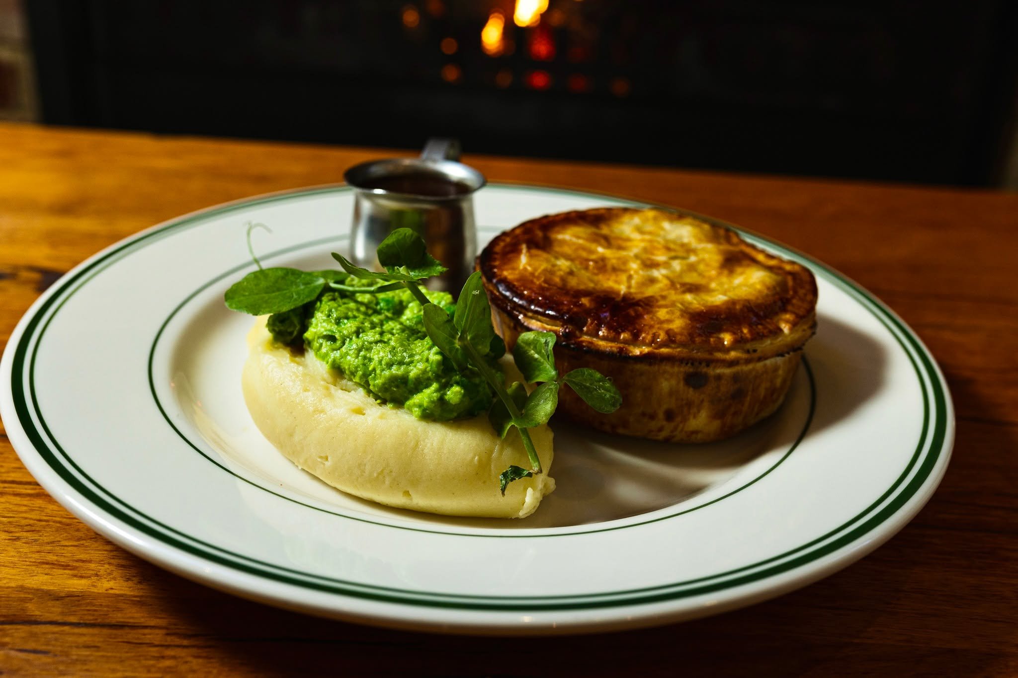 Thursday nights call for footy by our fireplace.

Book a spot in our Footy Lounge and catch all the AFL action live and loud on our big screens as you tuck into our $22 Pie Night special: slow cooked beef and Guinness ragu in a flaky pie crust, serve