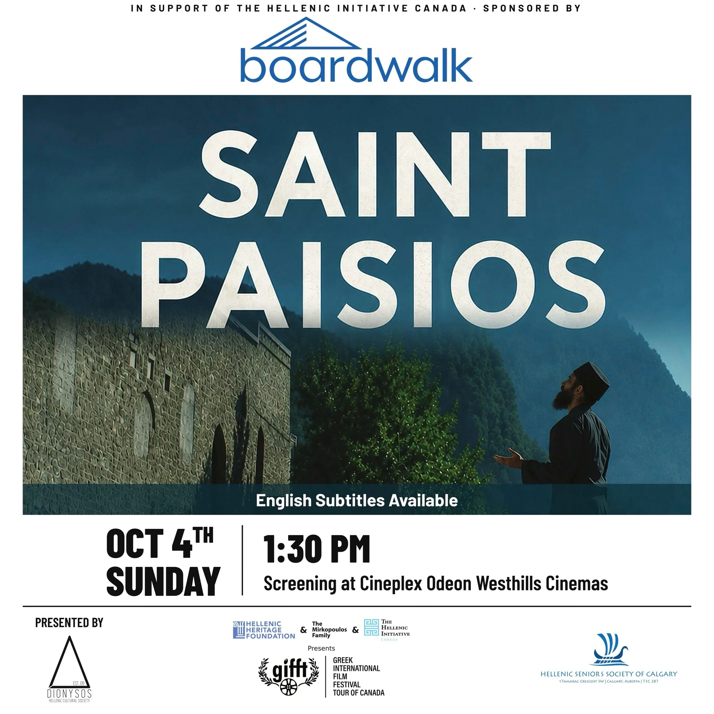 Less than 35 tickets left ‼️ Act fast and get yours now! Tickets can be bought by e-transfer to treasurer@dionysoscalgary.com. Physical tickets will be given out at the theatre before the showing. Looking forward to seeing everyone there 🙌🏻🇬🇷