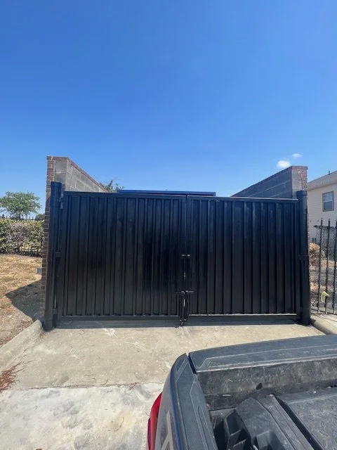 Professional dumpster enclosure fabrication for commercial properties, providing secure, code-compliant waste containment with durable metal construction,