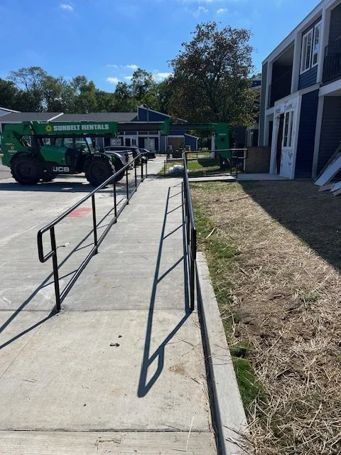 Top-rated ADA handrail fabricator in North Texas offering custom steel railings built to meet federal accessibility standards for public access areas, parks, and commercial developments.