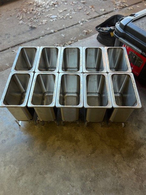 Custom stainless steel liquid container fabrication for aircraft in Dallas–Fort Worth, TX, engineered for durability, precision, and compliance with aviation standards. These multi-compartment stainless steel containers are designed for airliner beve