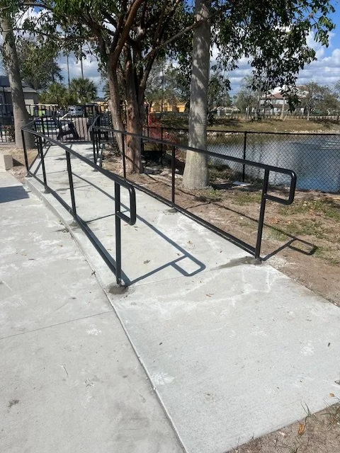 Custom wheelchair ramp handrails built to ADA standards in Dallas–Fort Worth, ensuring safe and compliant access for residential and commercial properties