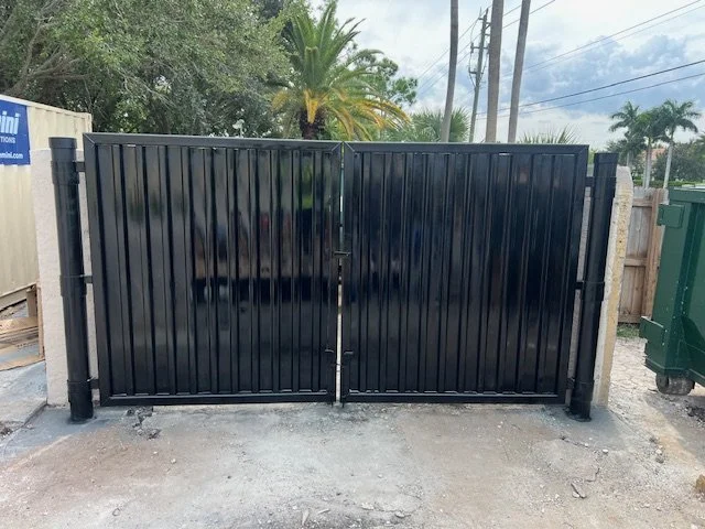 Heavy-duty dumpster enclosures fabricated from steel to withstand daily use, harsh weather, and long-term wear in industrial and commercial environments.