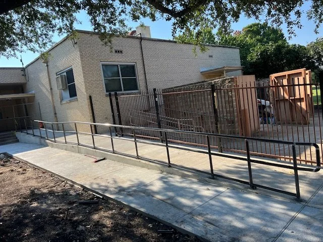 Professional ADA-compliant handrail installation for schools in Dallas–Fort Worth, TX, providing safe, code-compliant access for students, staff, and visitors. This project features custom-fabricated steel handrails designed to meet ADA requirements 