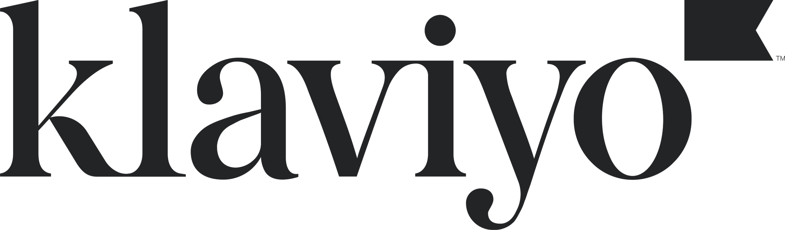 The word 'klaviyo' in black text on a transparent background.