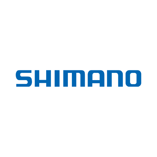 A black background with a wireframe image of a Shimano bicycle crankset and the Shimano logo in blue.