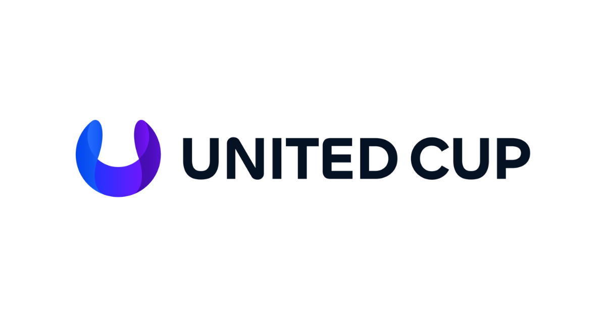 United Cup logo with a stylized U-shaped icon in blue and purple next to the text 'UNITED CUP' in dark letters.