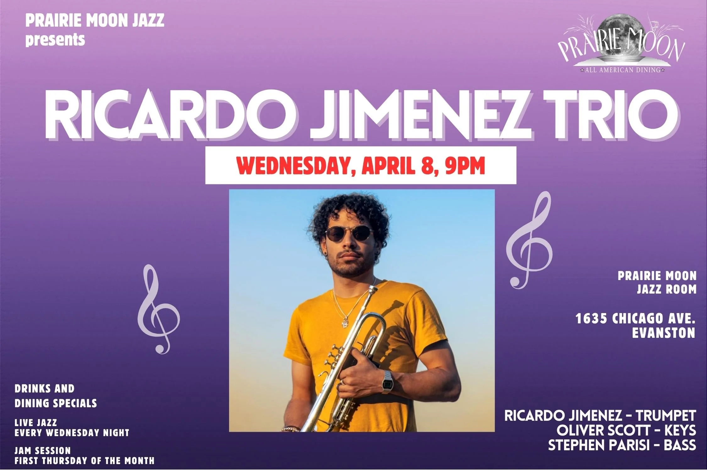 LIVE JAZZ EVANSTON, RICARDO JIMENEZ TRIO