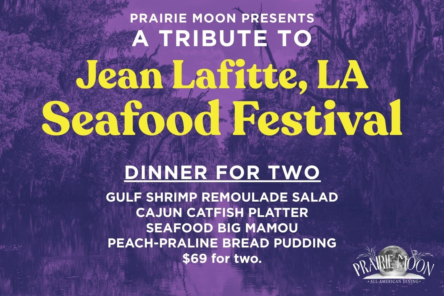 LAFITTE SEAFOOD FESTIVAL, Dinner for two