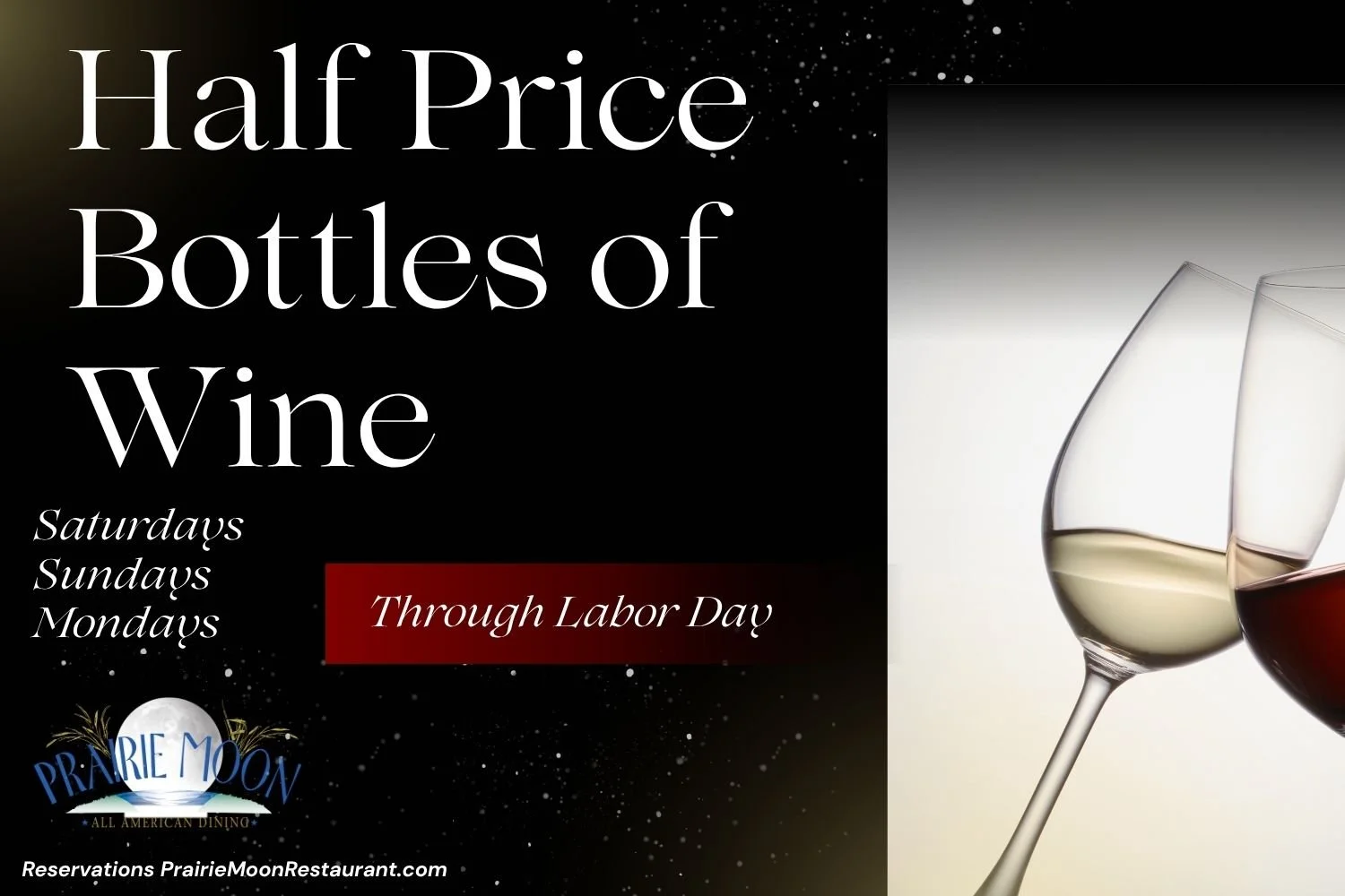 HALF PRICE BOTTLES OF WINE 