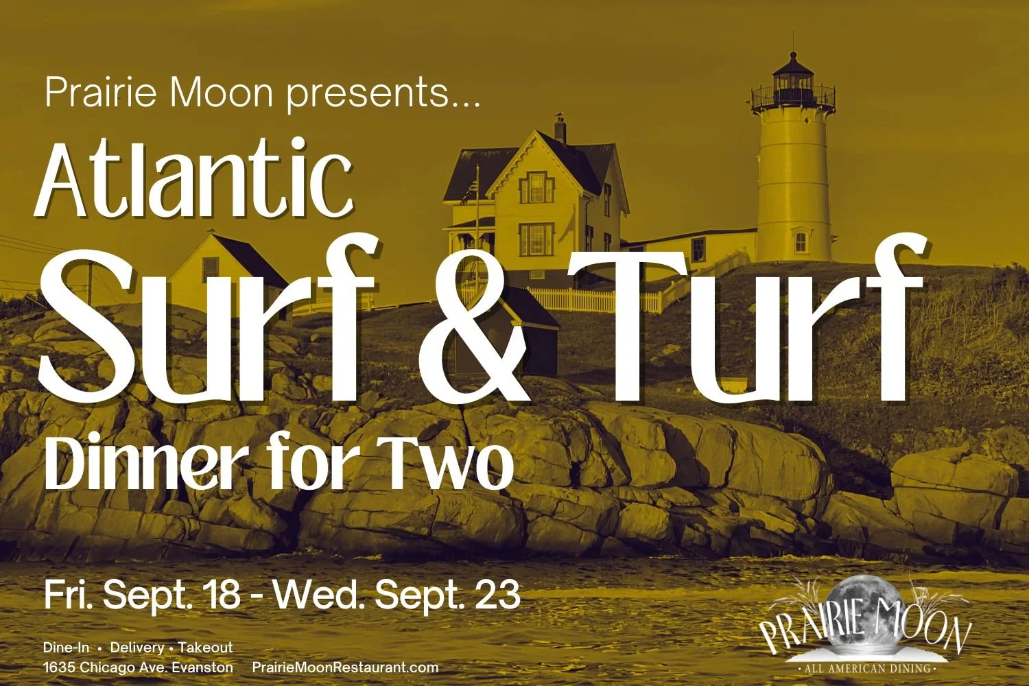 Atlantic Surf &amp; Turf dinner for two in Evanston