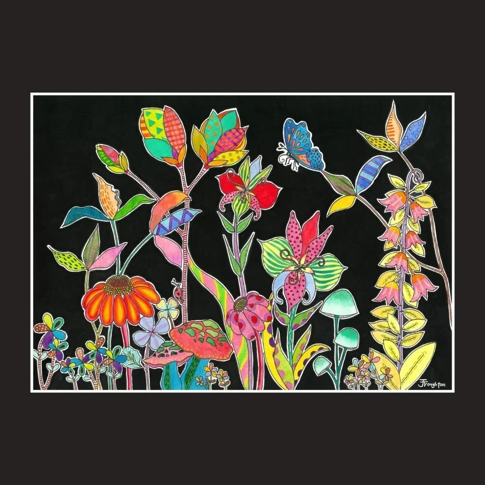 Print - "A dash of floral fancy" (A5)