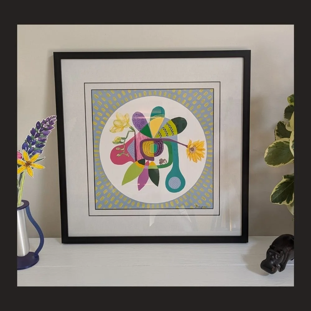 "Bursting with yellow" - Original artwork (framed)