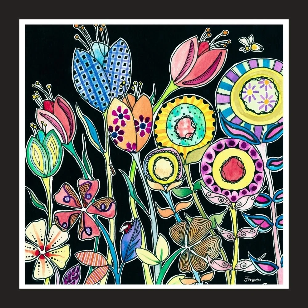 Print - "Flower madness" (20cmx20cm)