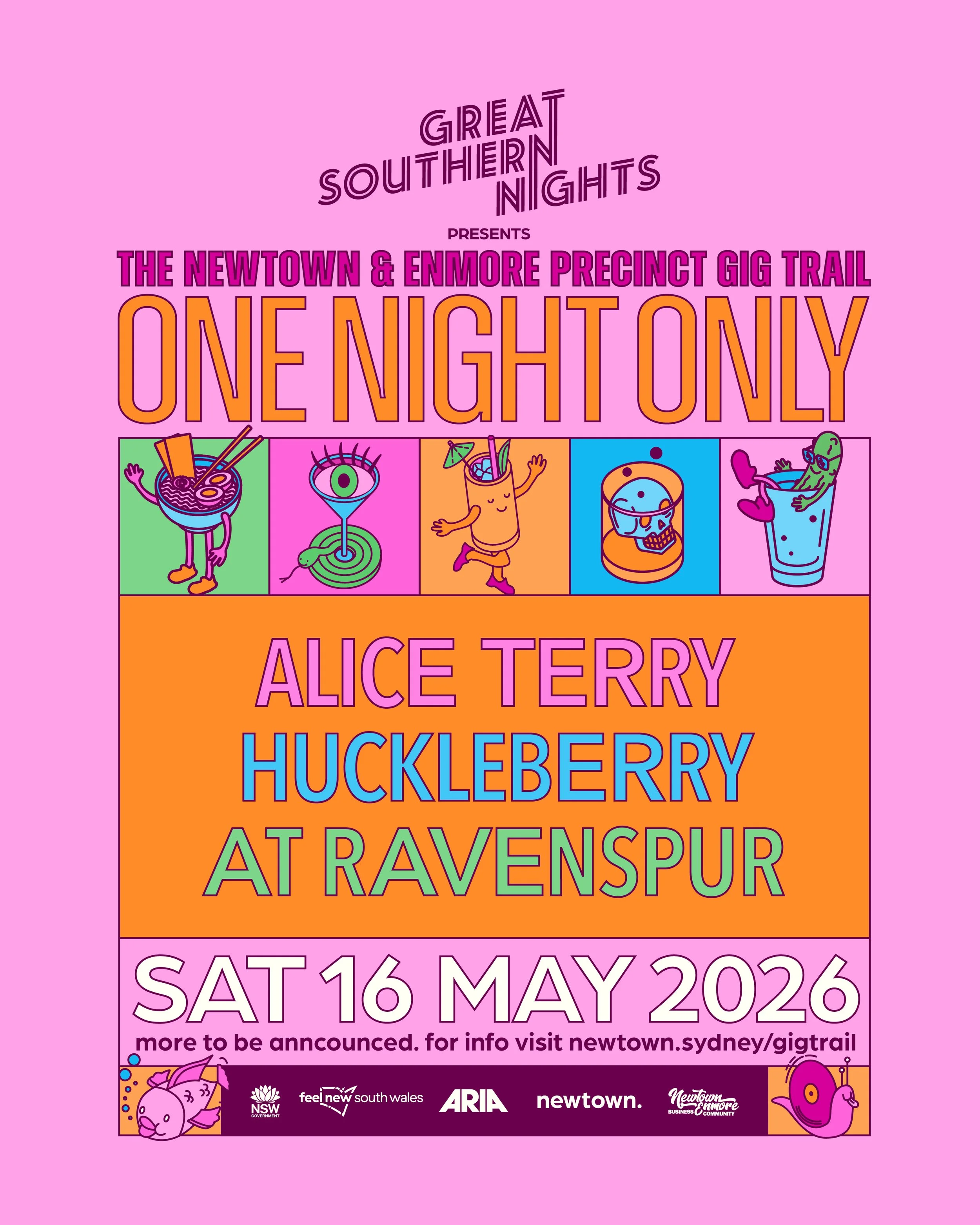 GREAT SOUTHERN NIGHTS: ALICE TERRY &amp; HUCKLEBERRY
