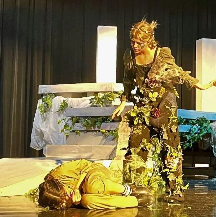 Addison Skyler performing in Midsummer Nights Dream on stage – musical theatre performer and singer.