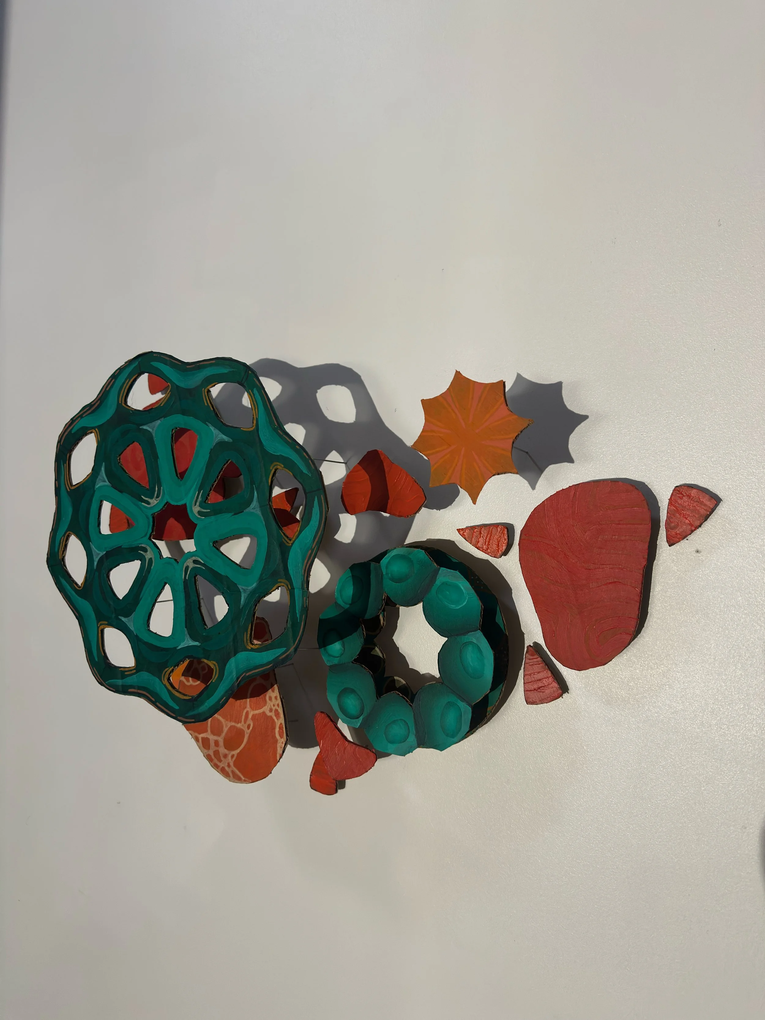 Strata
2025
Cardboard, acrylic paint, wire, light
16x26x6