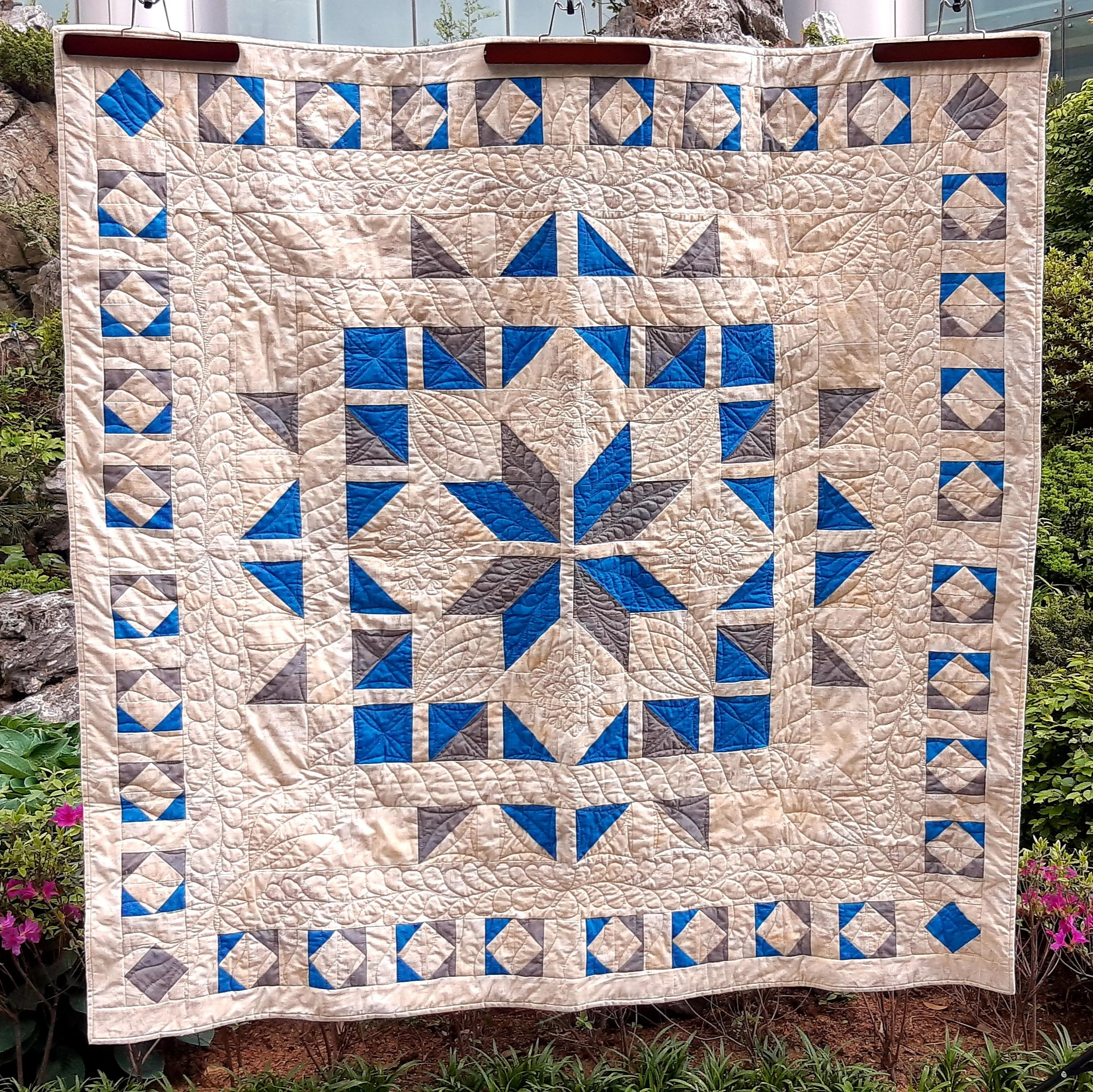 Boom – 63” x 63” Carpenter Star Quilt Pattern – Beginner Friendly – Modern Star Quilt – PDF