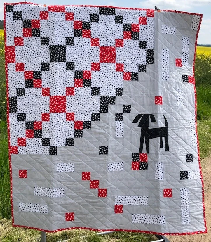 Dog Gone It – Paper Pieced Dog Quilt Pattern – 48” x 54” – Beginner Friendly – Dog Quilt – PDF