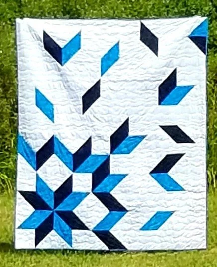 Windy Day – 68” x 72” Carpenter Star Quilt Pattern – Beginner Friendly – PDF
