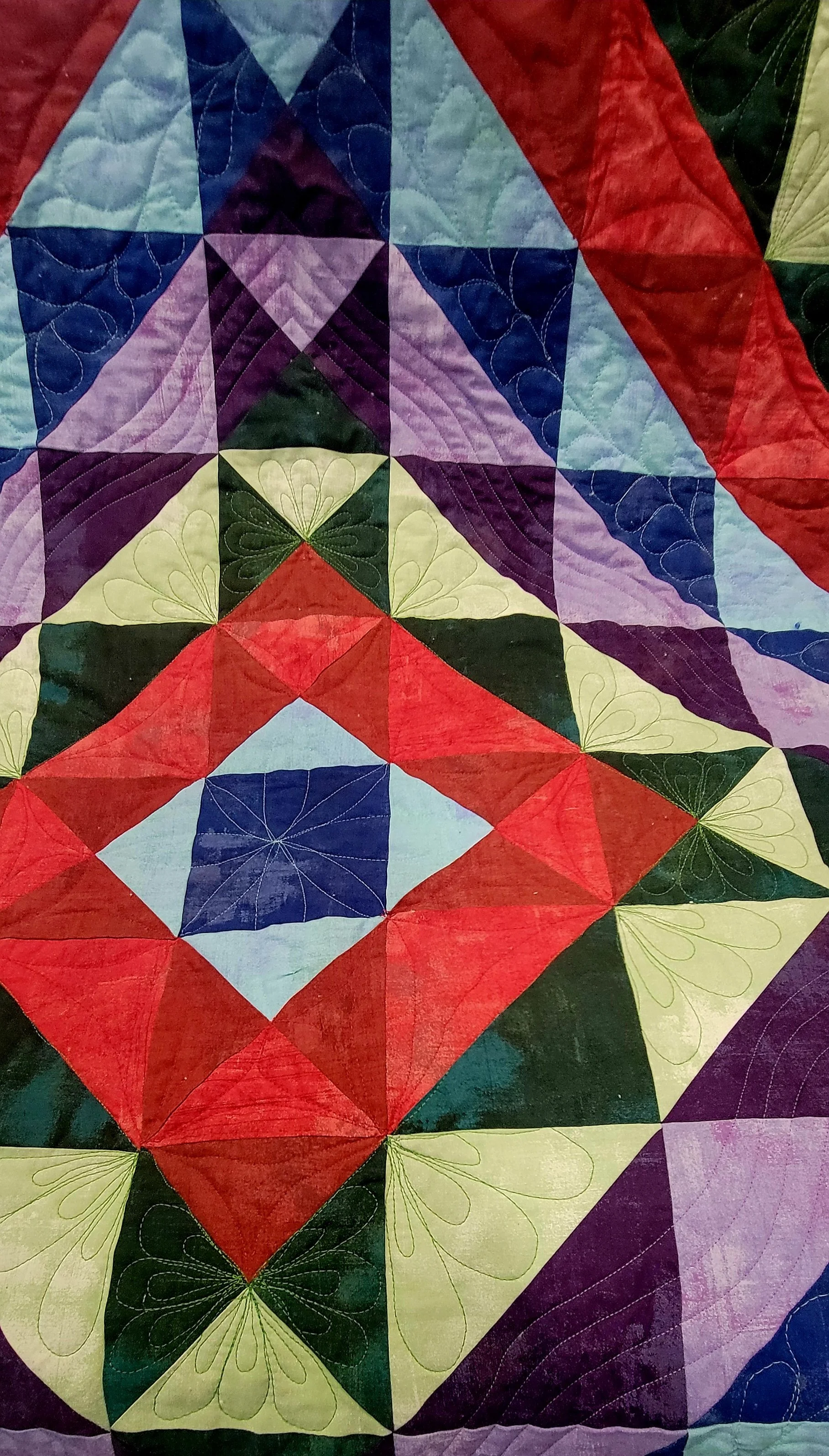 First Class Medallion quilt close up Sarah's Softies