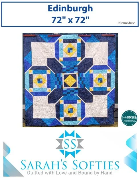 Edinburgh
72" x 72" Intermediate

A striking pattern based off some traditional tile found in the city of Edinburgh.