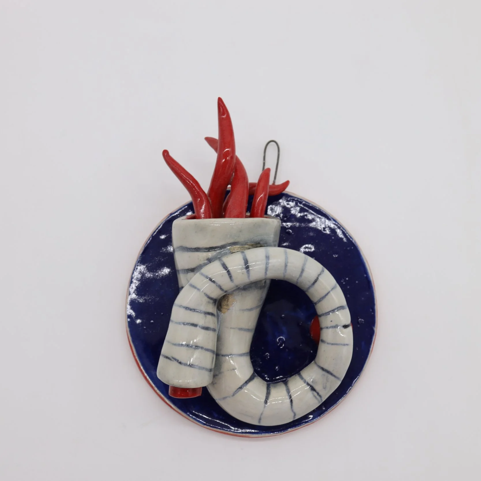 Primary Pulse #4, Ceramic, 5 x5 x2 inches