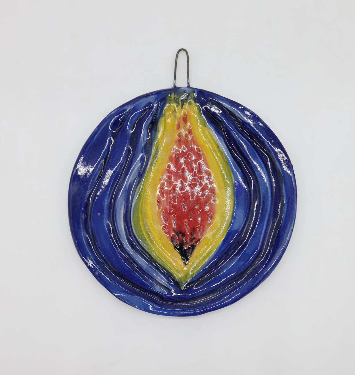 Primary Pulse #8, Ceramic, 5 x5 x0.5 inches