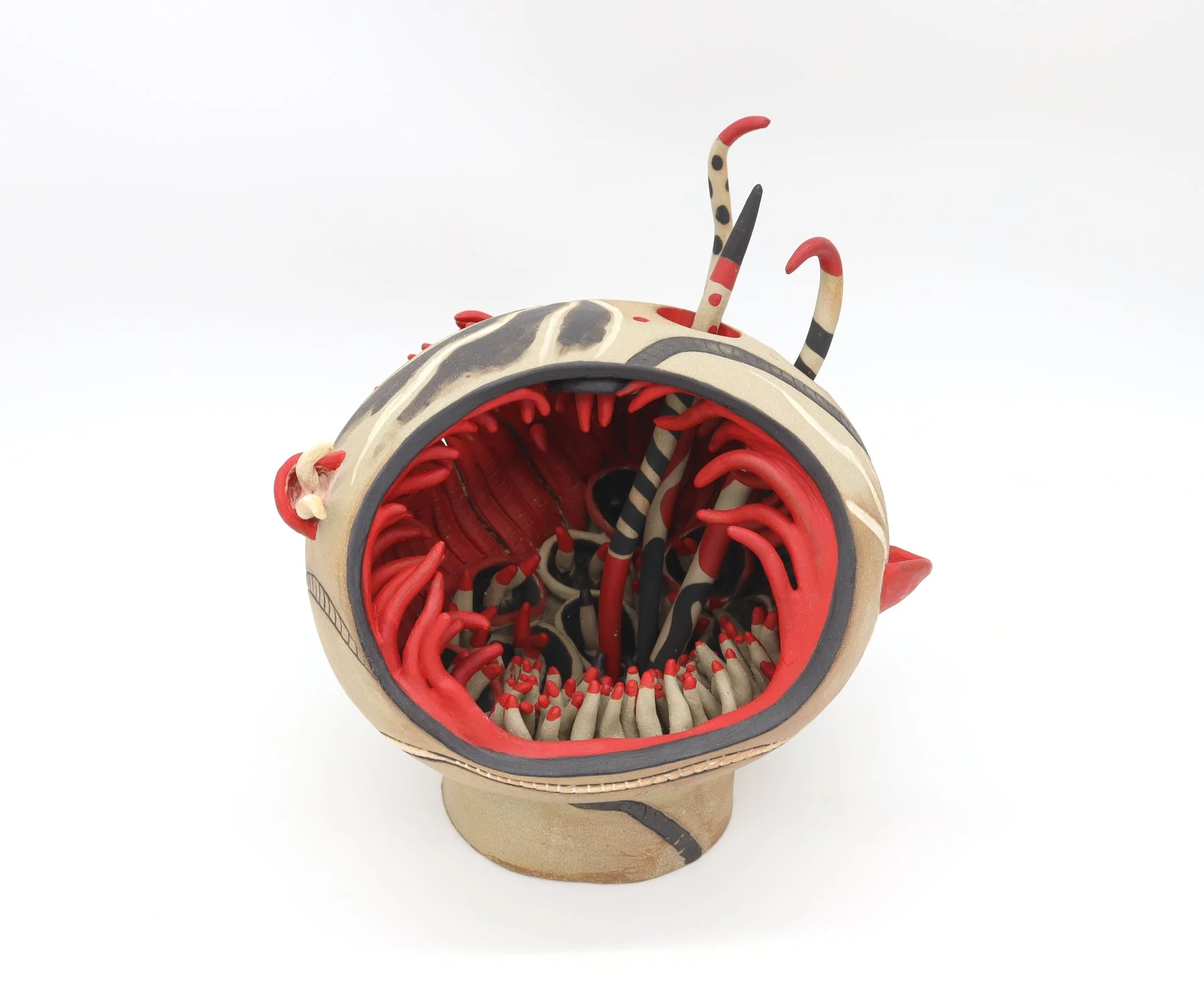 Scarlet Germination, Ceramic, 2025, 10.5” X 10” X 8.5” (H X W X D)