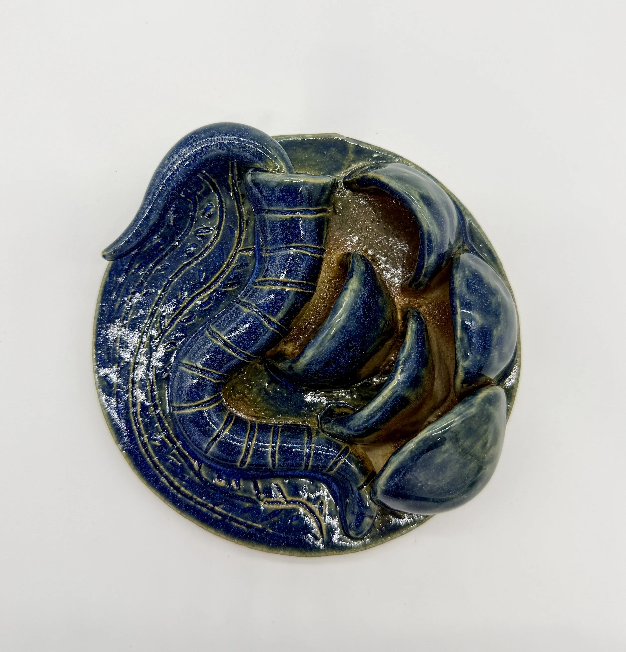 Breaking Blue #8, Ceramic, 5 x 5 x 2 inches