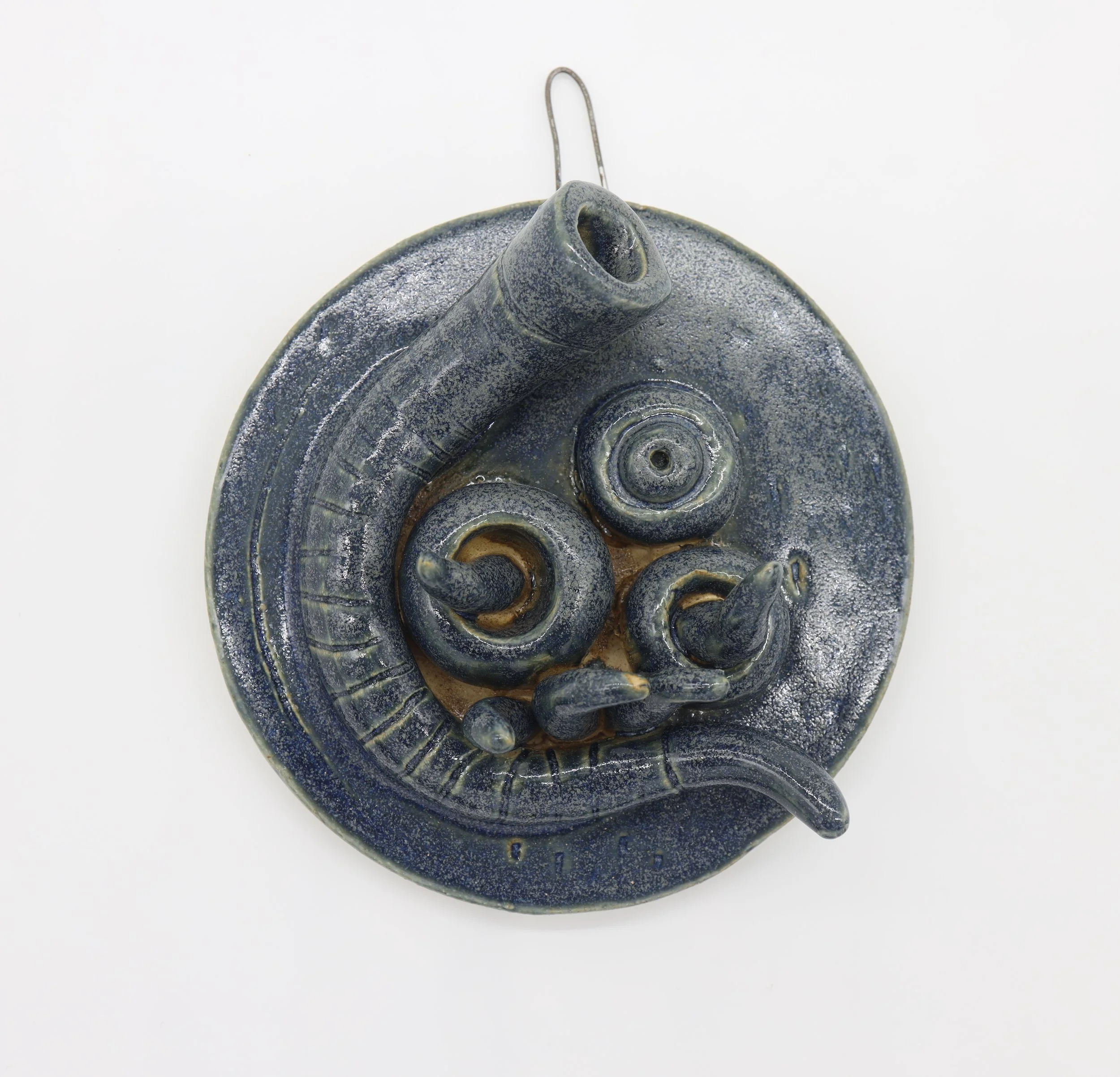 Breaking Blue #6, Ceramic, 5 x 5 x 2 inches