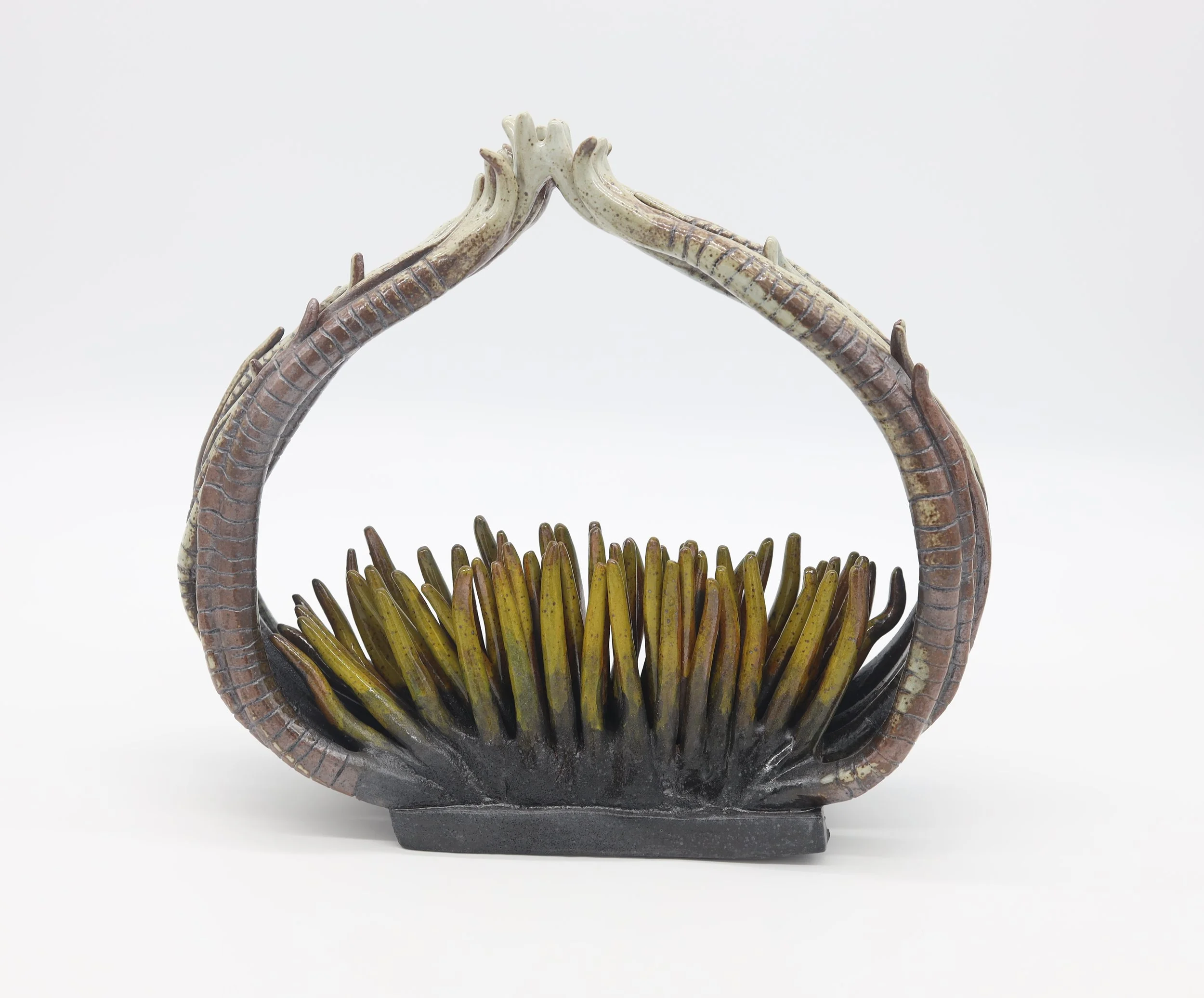 That Awkward Moment, Ceramic, 2023, 11” X 12.5” X 3” (H X W X D) 