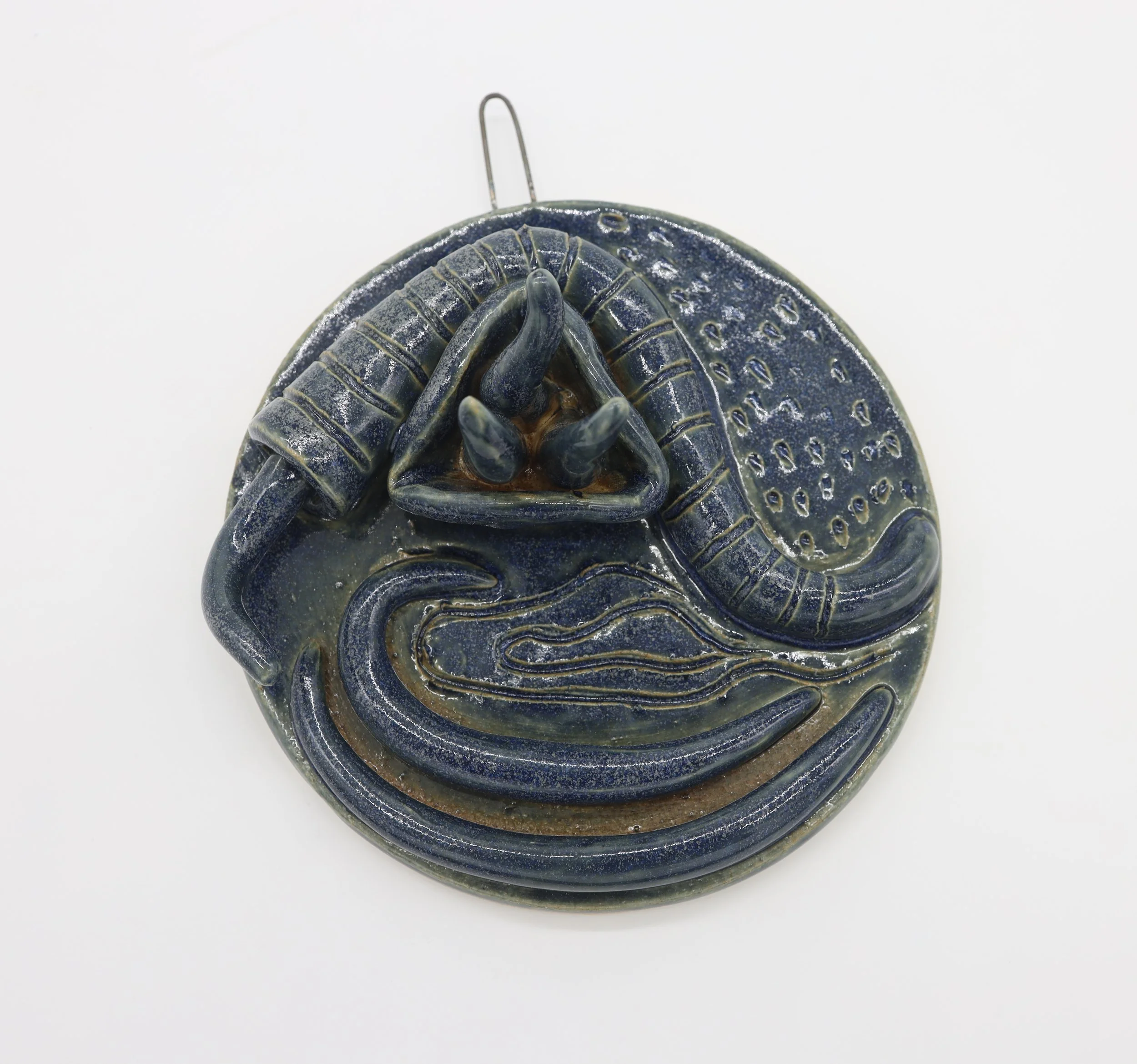 Breaking Blue #7, Ceramic, 5 x 5 x 2 inches