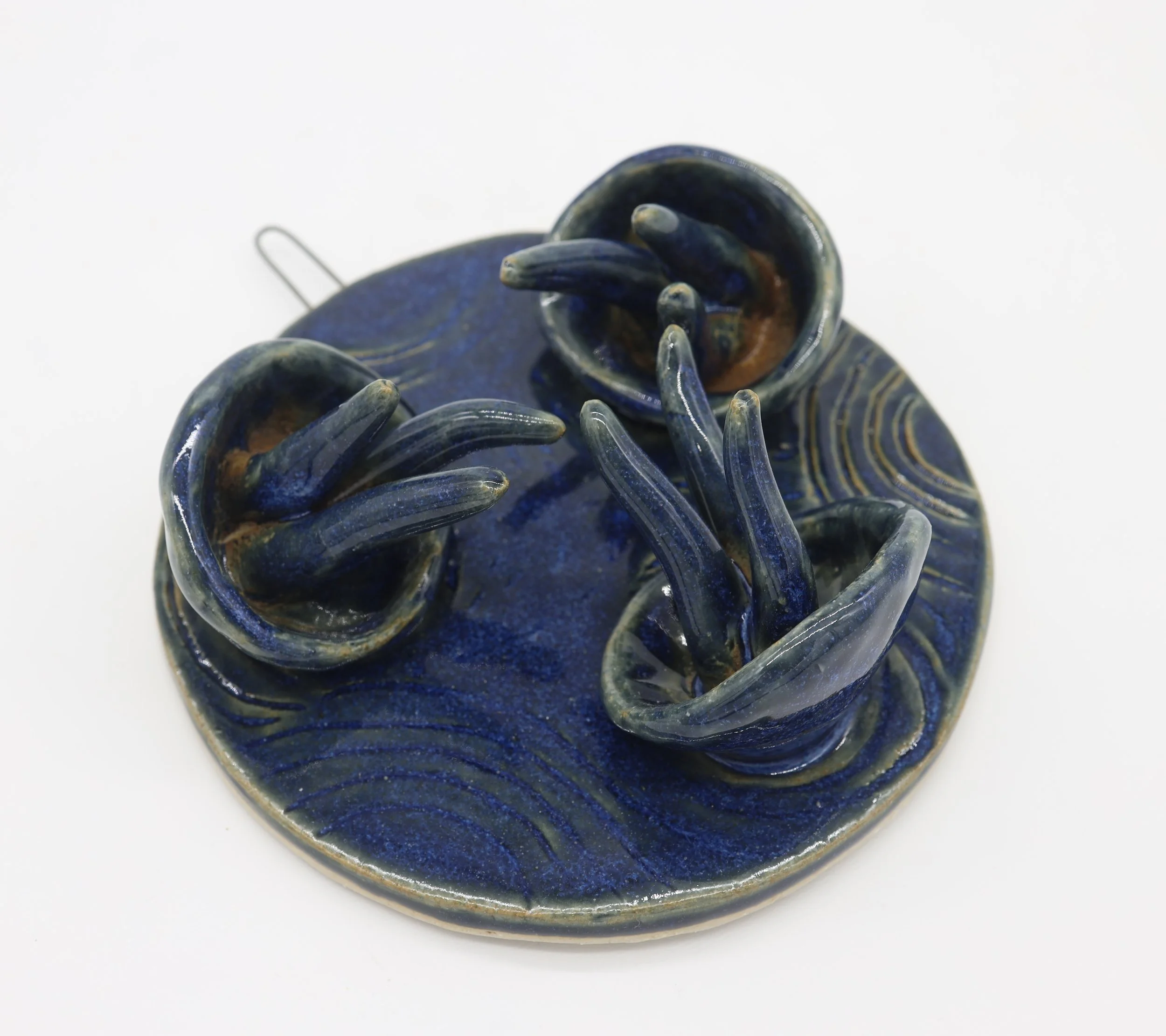 Breaking Blue #13, Ceramic, 5 x 5 x 2 inches