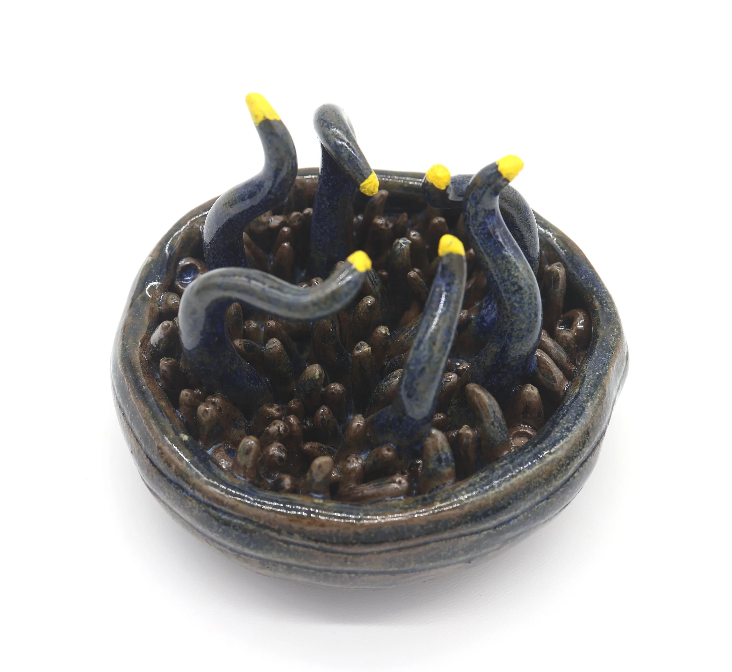 Breaking Blue #1, Ceramic, 5 x 5 x 2 inches