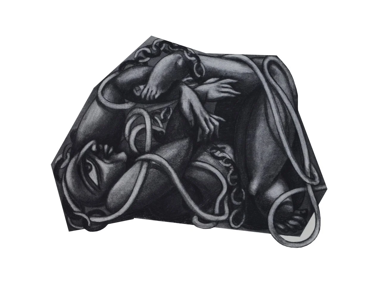 At Peace,
Charcoal on Paper,
24” X 30” (H X W),
2015 