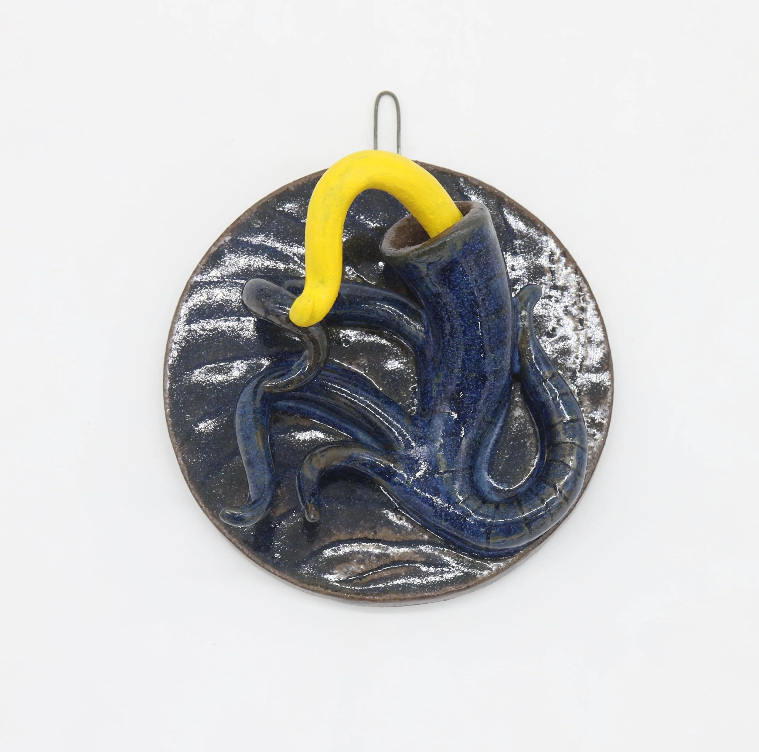 Breaking Blue #11, Ceramic, 5 x 5 x 2 inches