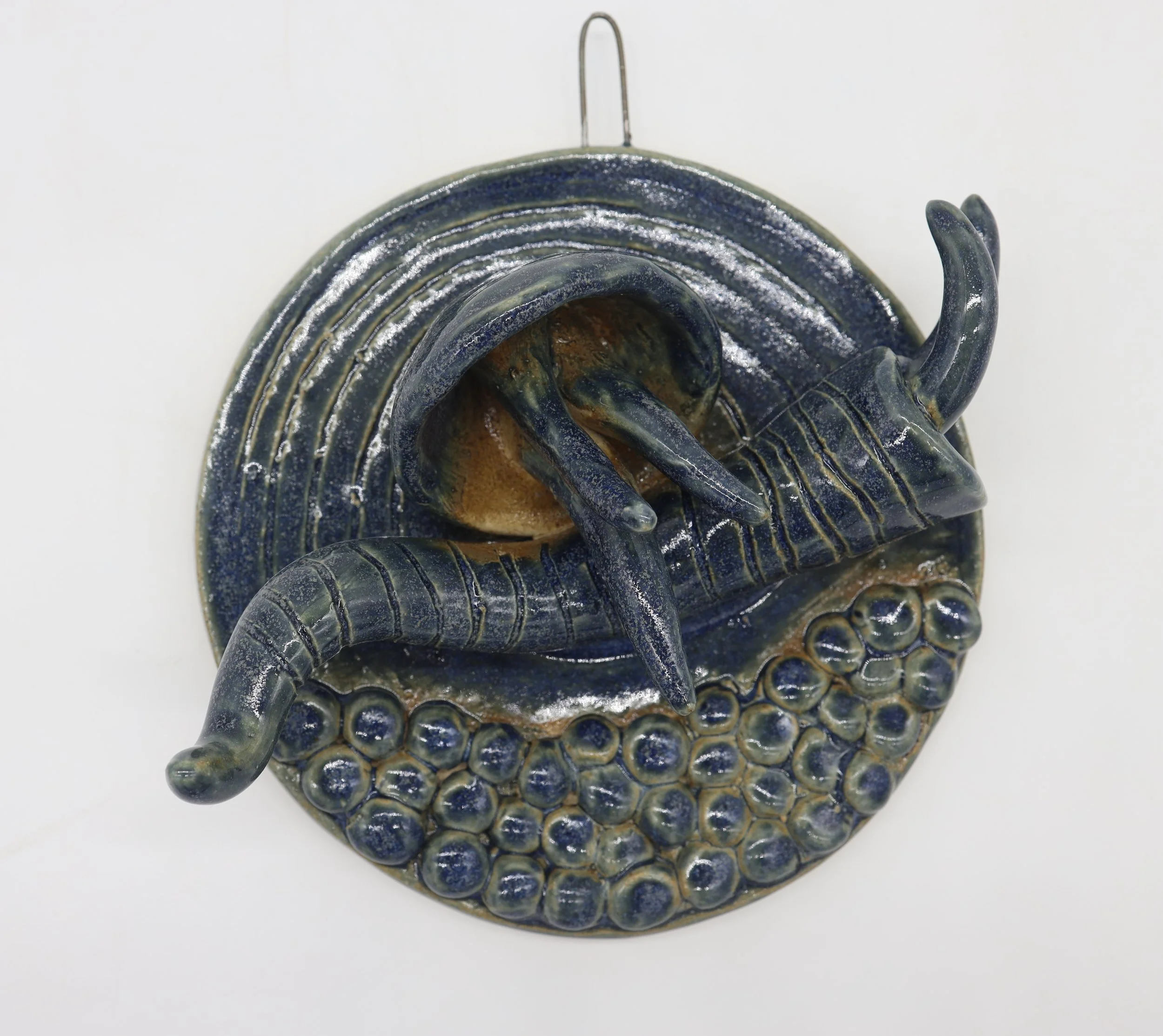 Breaking Blue #15, Ceramic, 5 x 5 x 2 inches