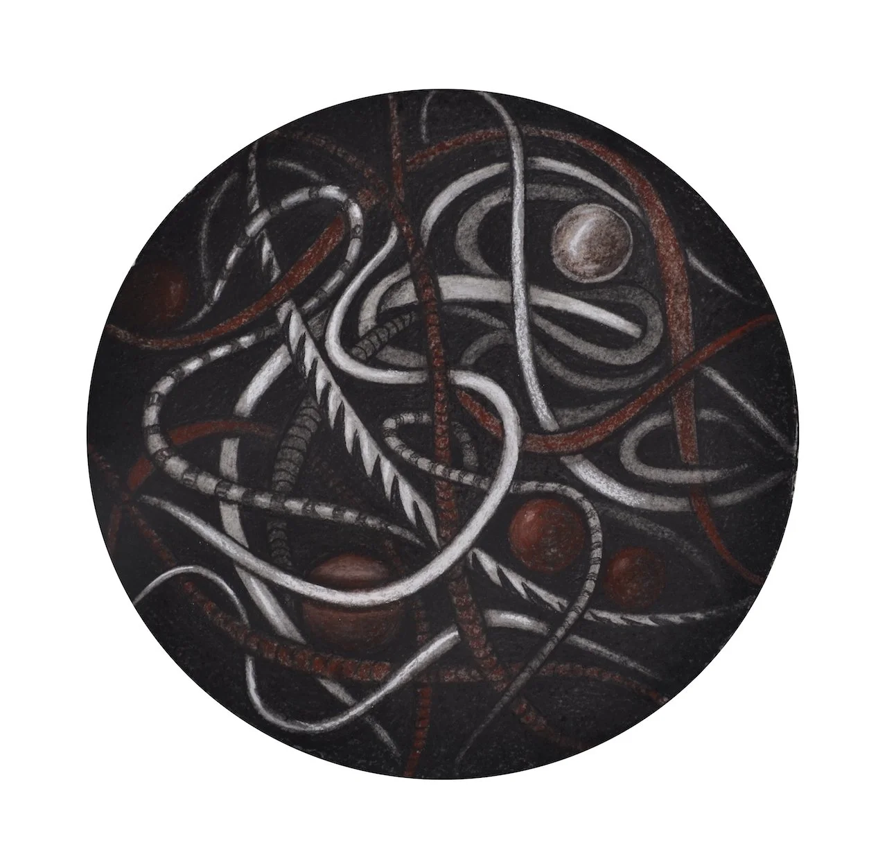 Mystic,
Charcoal on Paper,
16" Diameter