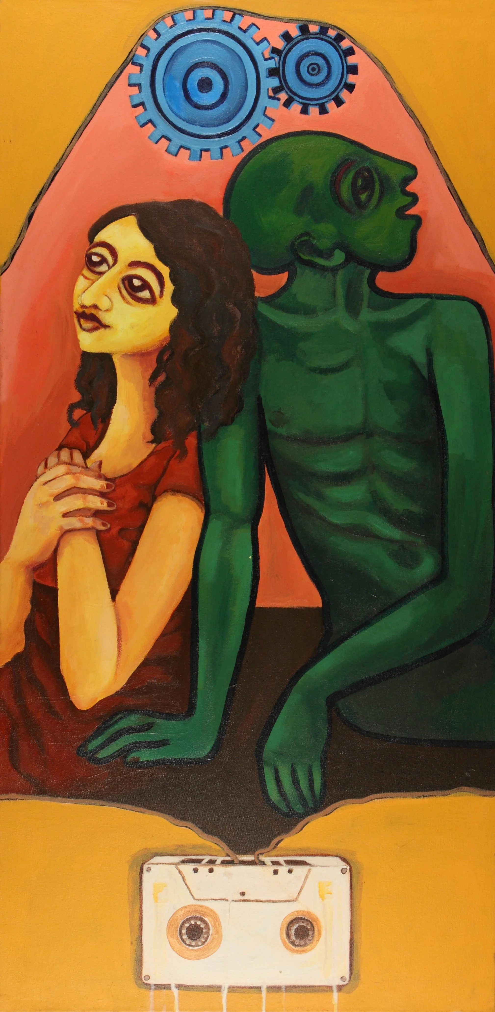 Interdependence (Hasya Rasa)_Acrylic on Canvas_48x24_2011.JPG